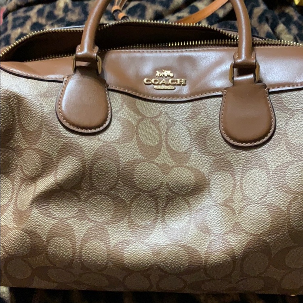 Coach Signature Canvas Large Bennett Satchel